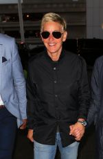 ELLEN DEGENERES and PORTIA DE ROSSI at LAX Airport in Los Angeles 07/06/2016