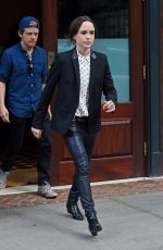 ELLEN PAGE Leaves Her Hotel in New York 07/19/2016