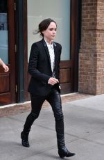 ELLEN PAGE Leaves Her Hotel in New York 07/19/2016