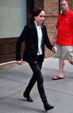 ELLEN PAGE Leaves Her Hotel in New York 07/19/2016