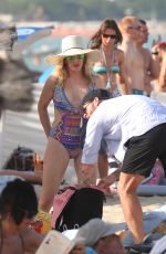 ELLIE GOULDING in Swimsuit at a Beach in Miami 07/21/2016