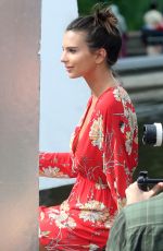 EMILY RATAJKOWSKI on the Set of a Photoshoot in New York 07/07/2016
