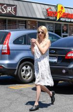 EMMA ROBERTS at Oaks Gourmet Market in Los Feliz 07/20/2016