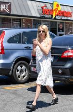 EMMA ROBERTS at Oaks Gourmet Market in Los Feliz 07/20/2016