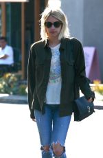 EMMA ROBERTS in Ripped Jeans Out in West Hollywood 07/05/2016