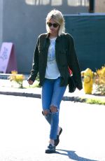 EMMA ROBERTS in Ripped Jeans Out in West Hollywood 07/05/2016