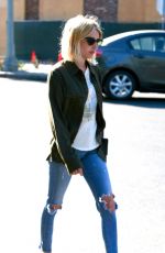 EMMA ROBERTS in Ripped Jeans Out in West Hollywood 07/05/2016