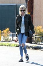 EMMA ROBERTS in Ripped Jeans Out in West Hollywood 07/05/2016
