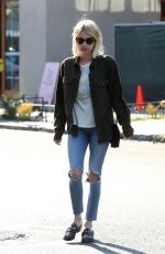 EMMA ROBERTS in Ripped Jeans Out in West Hollywood 07/05/2016