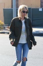 EMMA ROBERTS in Ripped Jeans Out in West Hollywood 07/05/2016