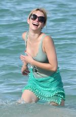 EMMA ROBERTS in Swimsuit at a Beach in Miami 07/14/2016