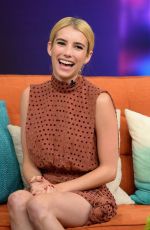 EMMA ROBERTS on the Set of Despierta América in Miami 07/13/2016