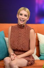 EMMA ROBERTS on the Set of Despierta América in Miami 07/13/2016