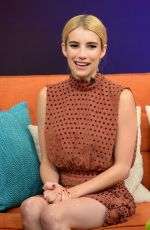 EMMA ROBERTS on the Set of Despierta América in Miami 07/13/2016