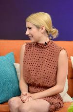 EMMA ROBERTS on the Set of Despierta América in Miami 07/13/2016