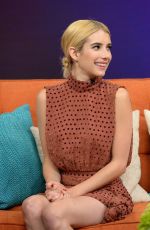 EMMA ROBERTS on the Set of Despierta América in Miami 07/13/2016