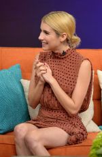 EMMA ROBERTS on the Set of Despierta América in Miami 07/13/2016