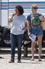 EMMA ROBERTS on the Set of Scream Queens in Beverly Hills 07/27/2016
