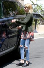EMMA ROBERTS Out and About in Beverly Hills 07/06/2016