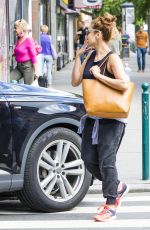 EVA MENDES Arrives at a Cosmetic Surgery Office in Budapest 07/16/2016