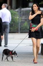 FAMKE JANSSEN Out and About with Her Dog in New York 07/02/2016