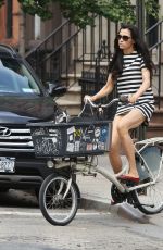 FAMKE JANSSEN Ridig a Bike Out in New York 07/03/2016