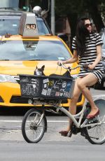 FAMKE JANSSEN Ridig a Bike Out in New York 07/03/2016