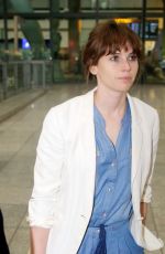 FELICITY JONES at Heathrow Airport in London 07/27/2016