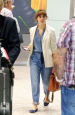 FELICITY JONES at Heathrow Airport in London 07/27/2016
