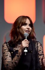 FELICITY JONES at Rogue One: A Star Wars Story Panel at Star Wars Celebration in London 07/15/2016
