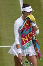 GARBINE MUGURUZA at 2nd Tound of Wimbledon Tennis Championships in London 06/30/2016