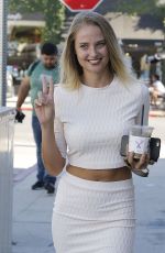 GEBEVIEVE MORTON Leaves Alfred Coffee & Kitchen in West Hollywood 07/21/2016