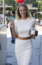 GEBEVIEVE MORTON Leaves Alfred Coffee & Kitchen in West Hollywood 07/21/2016