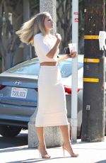 GEBEVIEVE MORTON Leaves Alfred Coffee & Kitchen in West Hollywood 07/21/2016