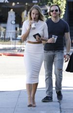 GEBEVIEVE MORTON Leaves Alfred Coffee & Kitchen in West Hollywood 07/21/2016