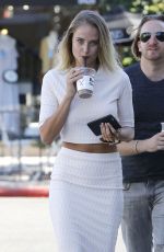 GEBEVIEVE MORTON Leaves Alfred Coffee & Kitchen in West Hollywood 07/21/2016