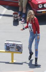 GIGI HADID at a Photoshoot in Los Angeles 07/28/2016