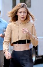 GIGI HADID Leaves a Photoshoot in New York 07/26/2016