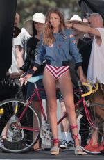 GIGI HADID on the Set of a Photoshoot in Los Angeles 07/28/2016