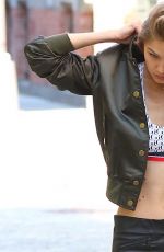 GIGI HADID on the Set of a Photoshoot in New York 07/13/2016