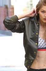 GIGI HADID on the Set of a Photoshoot in New York 07/13/2016