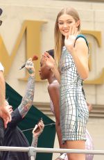 GIGI HADID on the Set of Maybelline Photoshoot in New York 07/18/2016