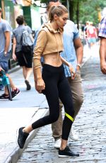 GIGI HADID Out in New York 07/26/2016