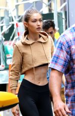 GIGI HADID Out in New York 07/26/2016
