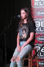 HAILEE STEINFELD at 98.5 KLUS Studio in Las Vegas 07/20/2016