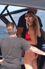 HAILEY BALDWIN in Swimsuit on the Boat in Miami 07/04/2016