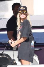 HAILEY BALDWIN in Swimsuit on the Boat in Miami 07/04/2016