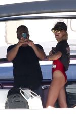 HAILEY BALDWIN in Swimsuit on the Boat in Miami 07/04/2016
