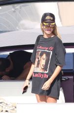 HAILEY BALDWIN in Swimsuit on the Boat in Miami 07/04/2016