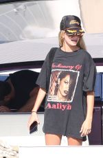 HAILEY BALDWIN in Swimsuit on the Boat in Miami 07/04/2016